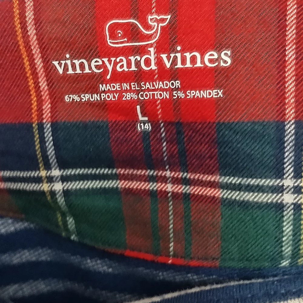Vineyard Vines Kids Blue and White Striped Long Sleeve Tee Size L - Picture 4 of 4